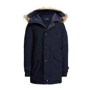 Mens Polo Ralph Lauren Jacket 2XL Classics Annex Parka Fur Trim Down Coat Navy